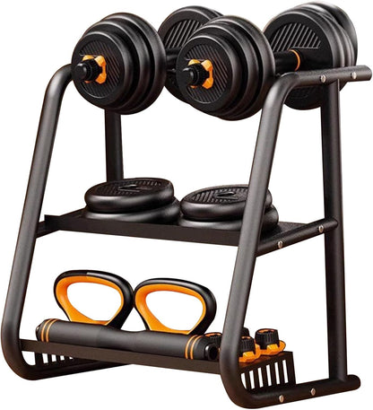 Premium Dumbbell & Kettlebell Rack Stand 🏋️‍♂️ | Durable Organizer for Home Gym Equipment 🏠💪 | Space-Saving Fitness Storage Solution 🔥