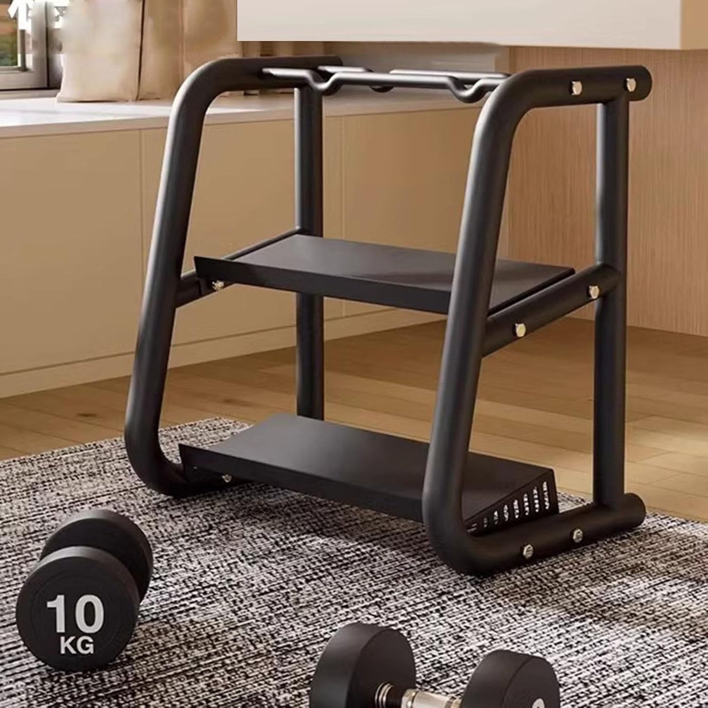 Premium Dumbbell & Kettlebell Rack Stand 🏋️‍♂️ | Durable Organizer for Home Gym Equipment 🏠💪 | Space-Saving Fitness Storage Solution 🔥