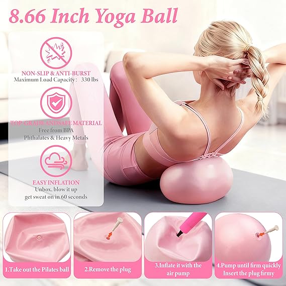 💪 Pilates Resistance Bands Set for Full-Body Workouts | Strengthen, Tone & Stretch Your Muscles ✨