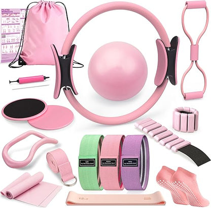 💪 Pilates Resistance Bands Set for Full-Body Workouts | Strengthen, Tone & Stretch Your Muscles ✨